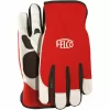 FELCO Arbeitshandschuhe Mit Leder Rot/wei§ Grš§e L Atmungsaktiv Gartenhandschuhe 8